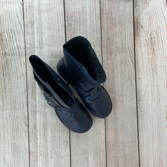 Miz Mooz Pasha Wide Womens Sz EU 36 US 5.5-6 Ankle Boots Navy BLue - Picture 8 of 11